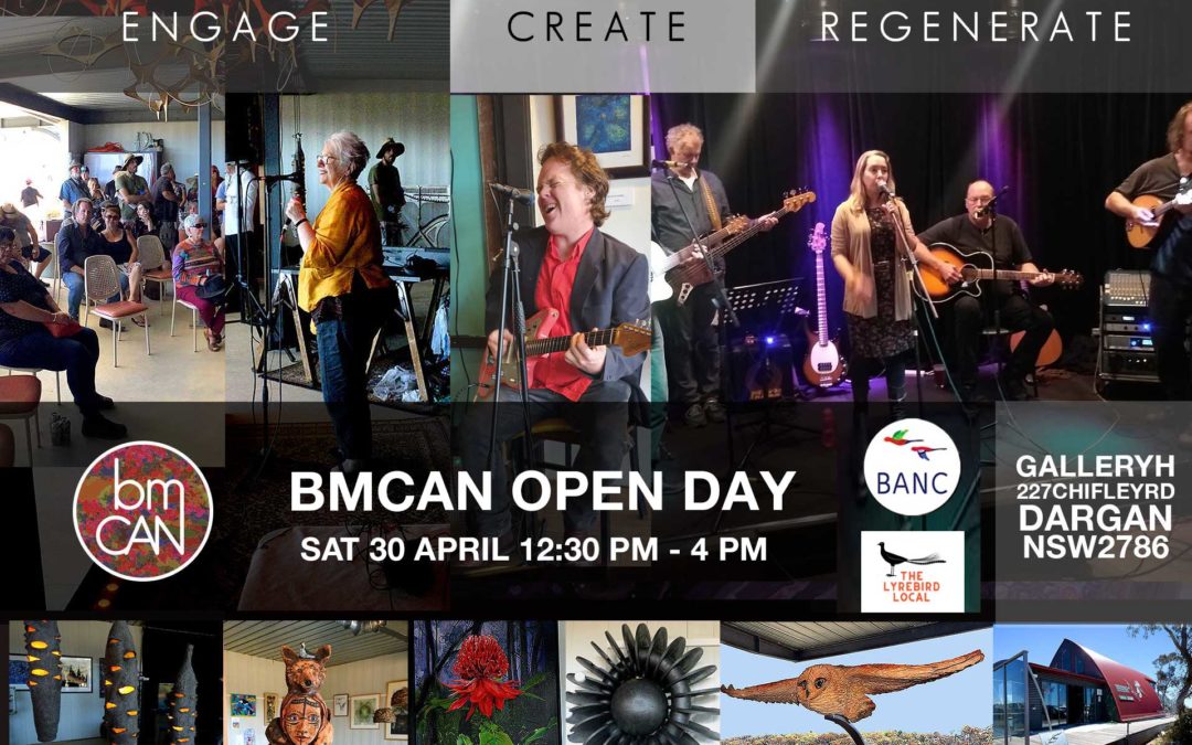 BMCAN’s Multi Arts Open Day 30 April at Gallery H Dargan